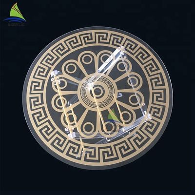 環境の注文のアクリルの家具の丸型の金色の折り畳み式の屋外のアクリルのテーブル