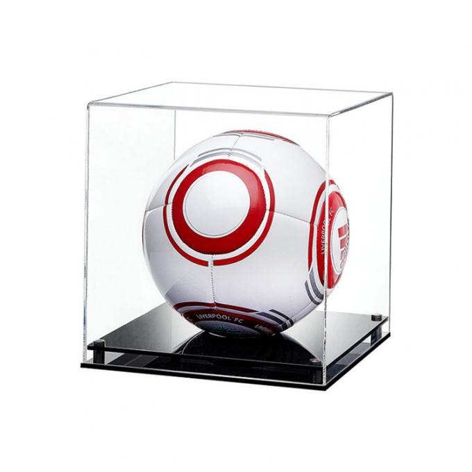 soccer.jpgのための大きく明確なアクリルのモデル立方体のディスプレイ・ケース
