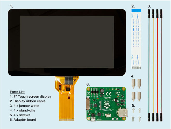 ラズベリーpi 7のタッチスクリーンの箱