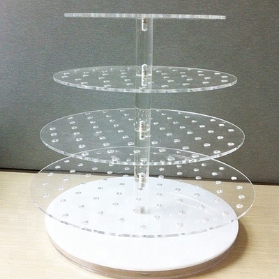 デスクトップのアクリルの宝石類のオルガナイザーの宝石類展覧会のリングのためのアクリルの表示皿