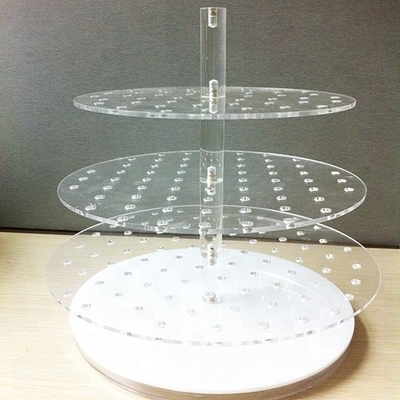 デスクトップのアクリルの宝石類のオルガナイザーの宝石類展覧会のリングのためのアクリルの表示皿