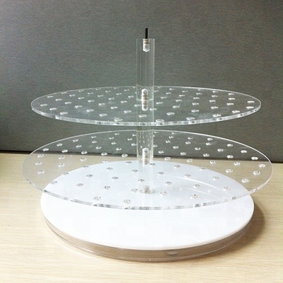 デスクトップのアクリルの宝石類のオルガナイザーの宝石類展覧会のリングのためのアクリルの表示皿