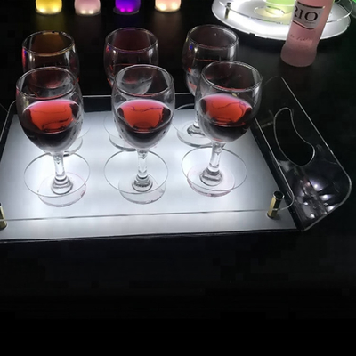 アクリルの導かれた棒棚は貯蔵のためのアルコール飲料の棚の陳列台の皿を導きました