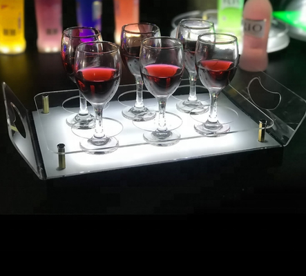 アクリルの導かれた棒棚は貯蔵のためのアルコール飲料の棚の陳列台の皿を導きました