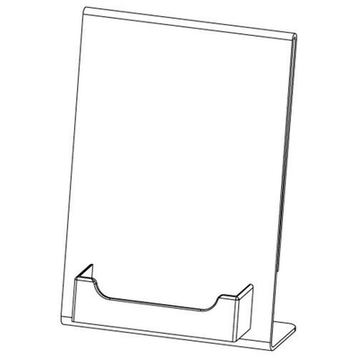 5&quot; X 7&quot;ルーサイトのプレキシガラスの名刺のポケットが付いているアクリルによって傾けられる挿入物の印のホールダー