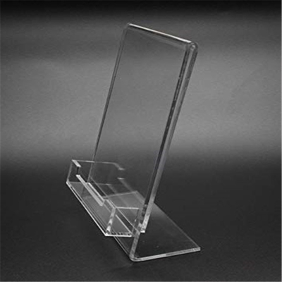 5&quot; X 7&quot;ルーサイトのプレキシガラスの名刺のポケットが付いているアクリルによって傾けられる挿入物の印のホールダー