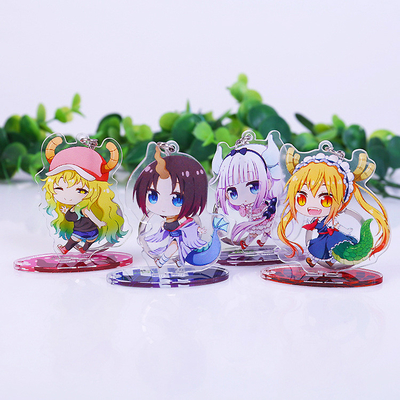 注文のアクリルのカウンタートップの陳列ケースの立ち客の日本製アニメ図印刷されたアクリルのKeychain