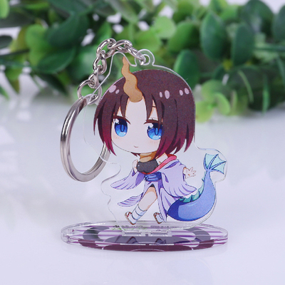 注文のアクリルのカウンタートップの陳列ケースの立ち客の日本製アニメ図印刷されたアクリルのKeychain