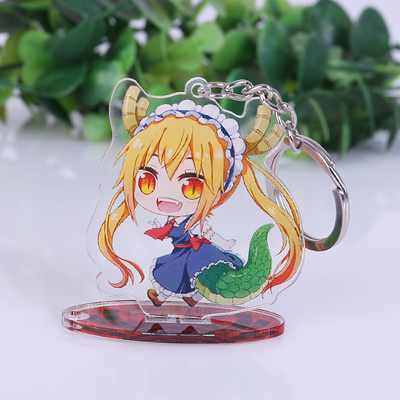 注文のアクリルのカウンタートップの陳列ケースの立ち客の日本製アニメ図印刷されたアクリルのKeychain